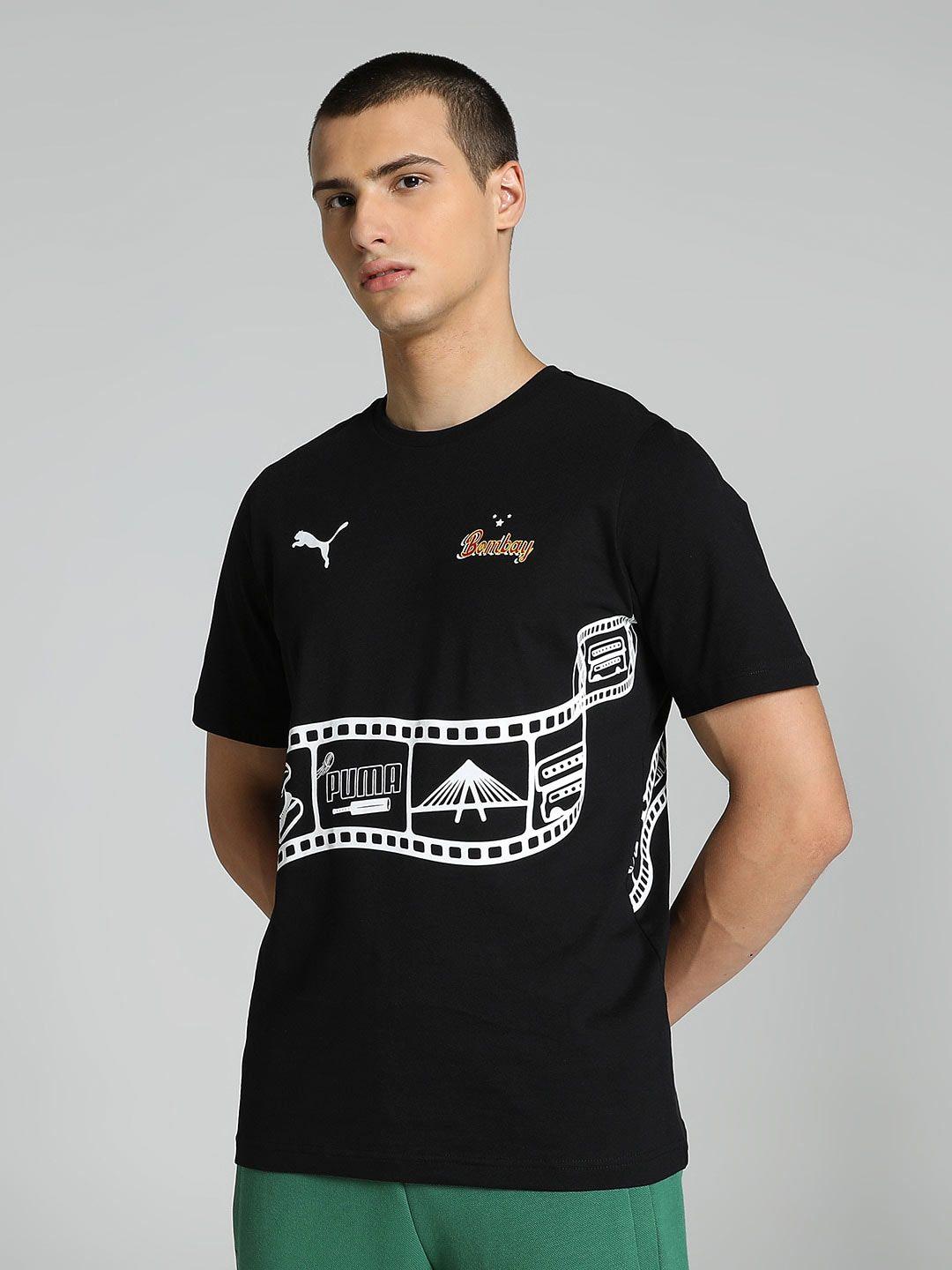 puma mumbai city-printed cotton t-shirt