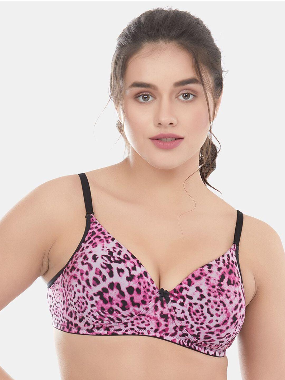 candour london animal printed medium coverage all day comfort lightly padded bra