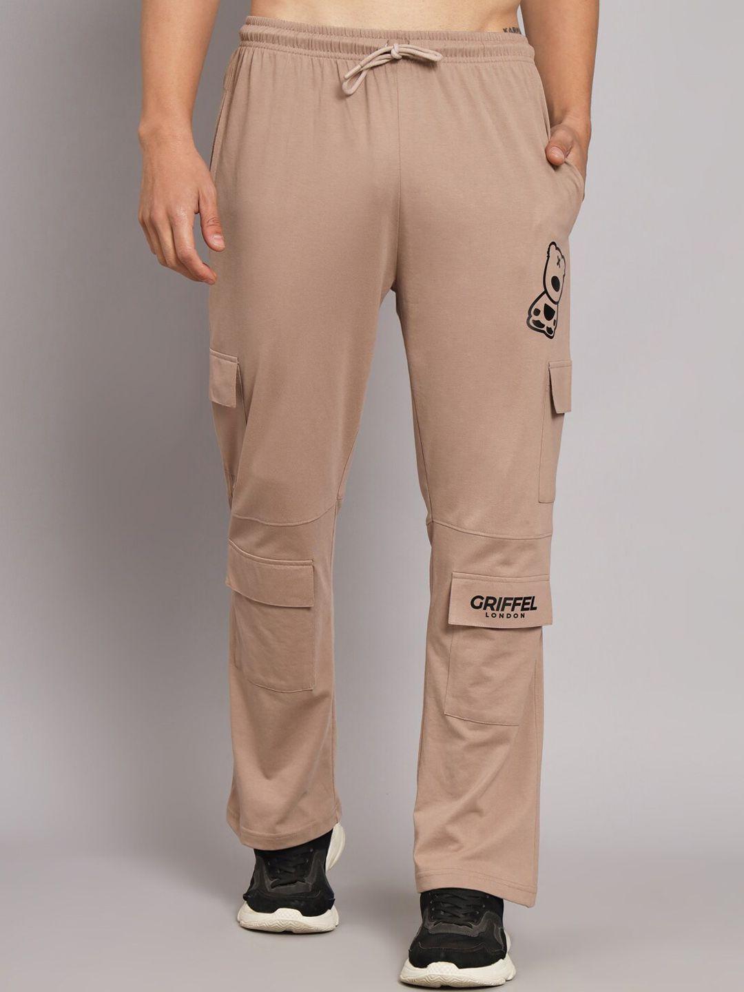 griffel men mid-rise cotton cargo track pants