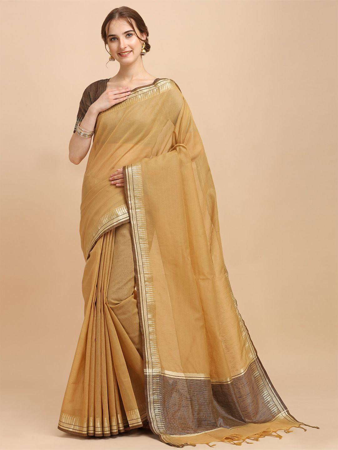 vishnu weaves zari linen blend saree