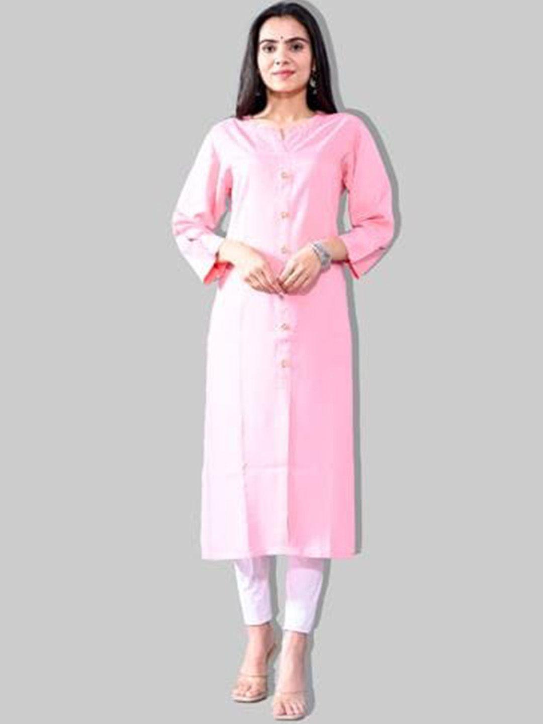 metro-fashion front slit straight kurta