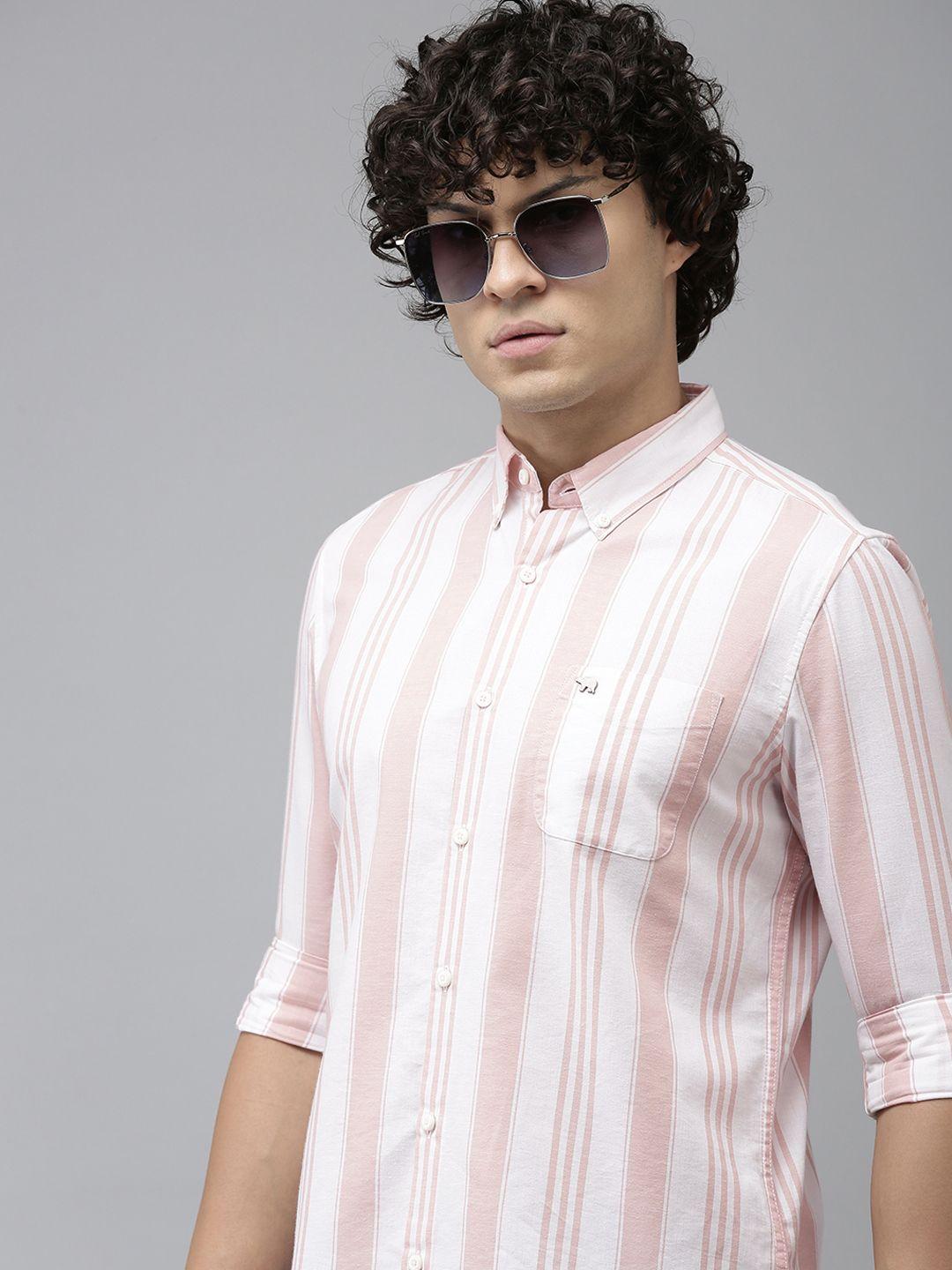 the bear house slim fit striped casual shirt