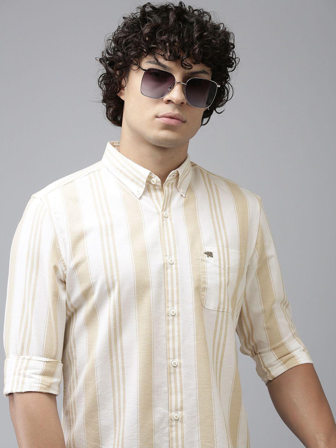 the bear house slim fit striped casual shirt