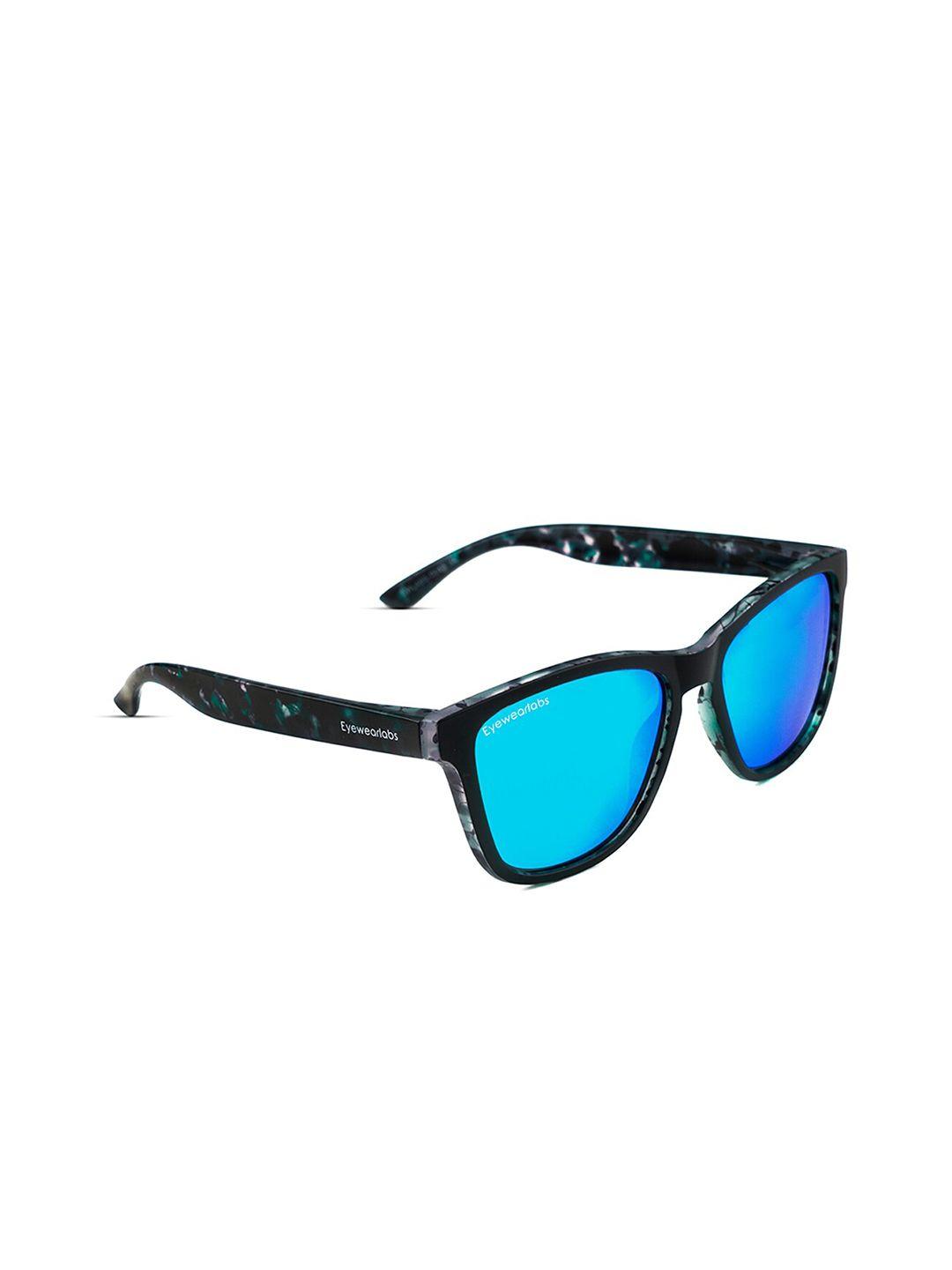 eyewearlabs lens & wayfarer sunglasses with polarised lens cbluegoblinsc2el1136