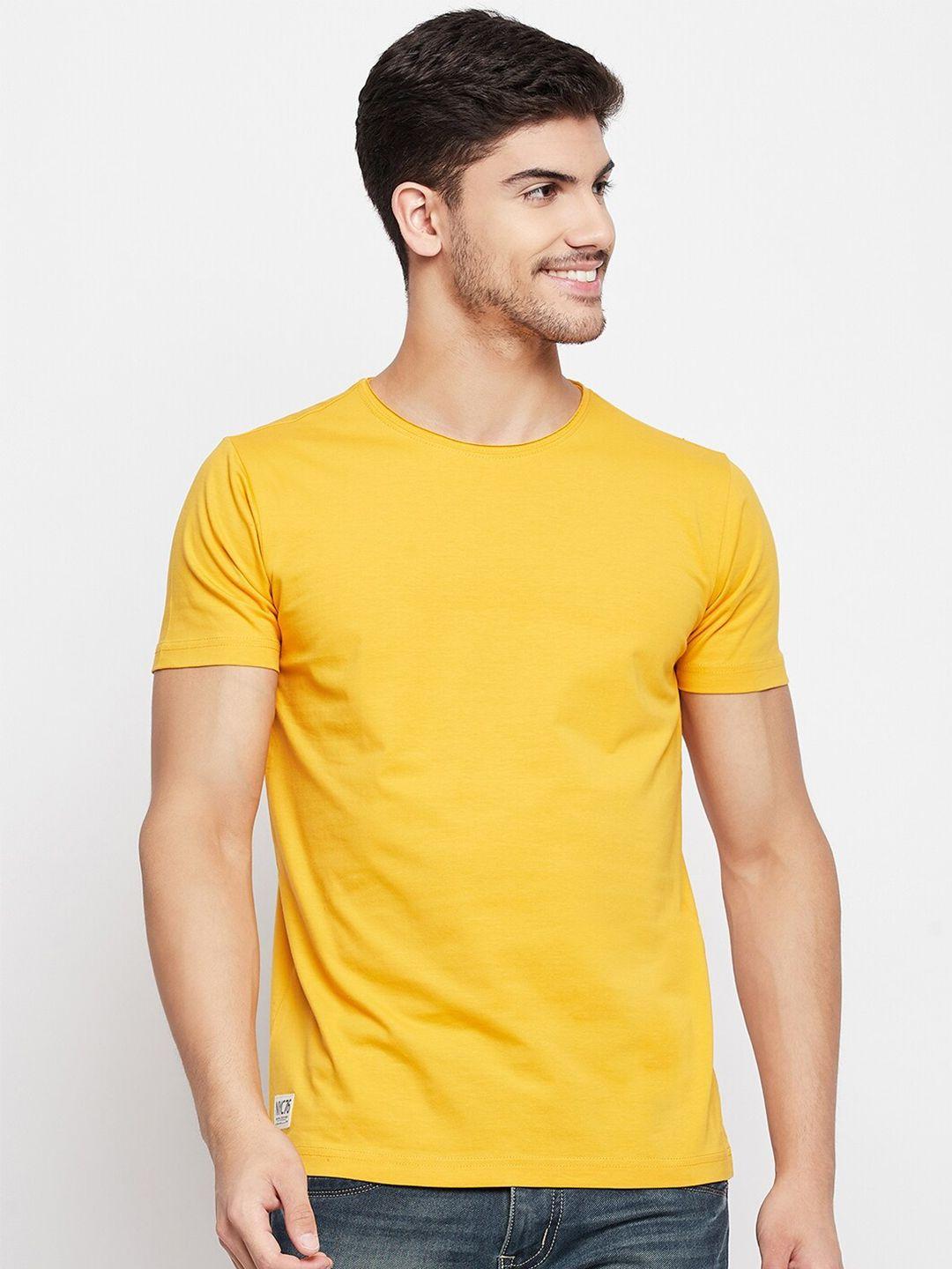 qubic round neck cotton t-shirt