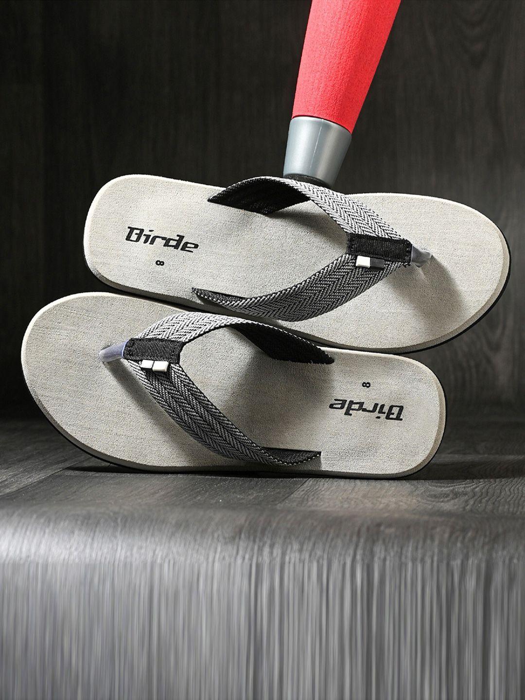 birde men woven design thong flip-flops