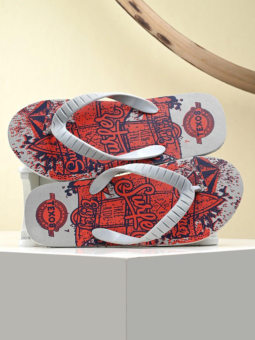 birde men printed thong flip-flops