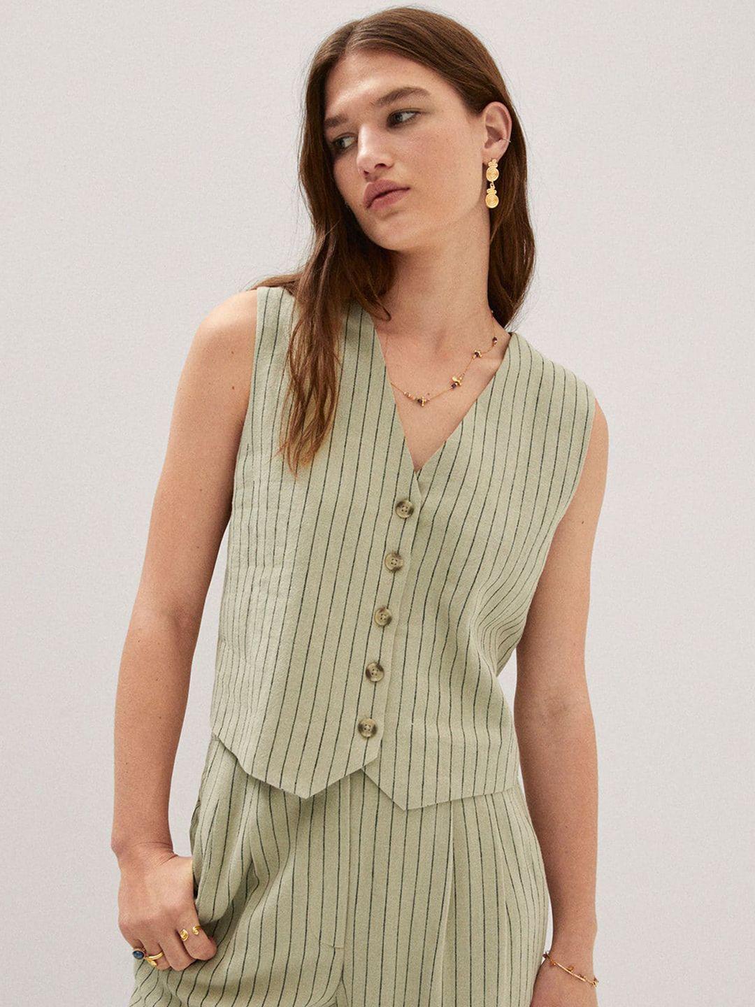 mango pinstripe waistcoat