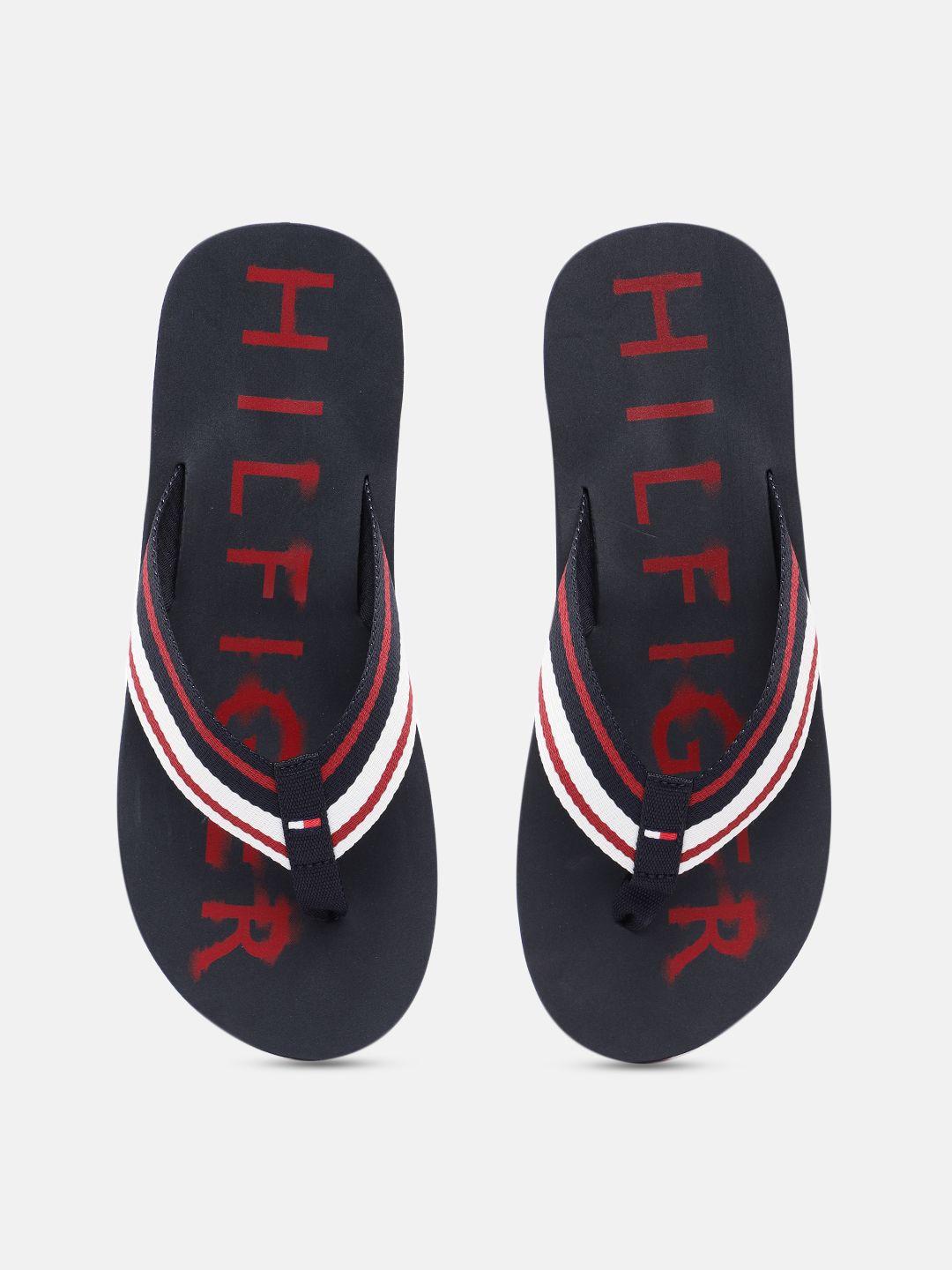 tommy hilfiger men striped thong flip-flops