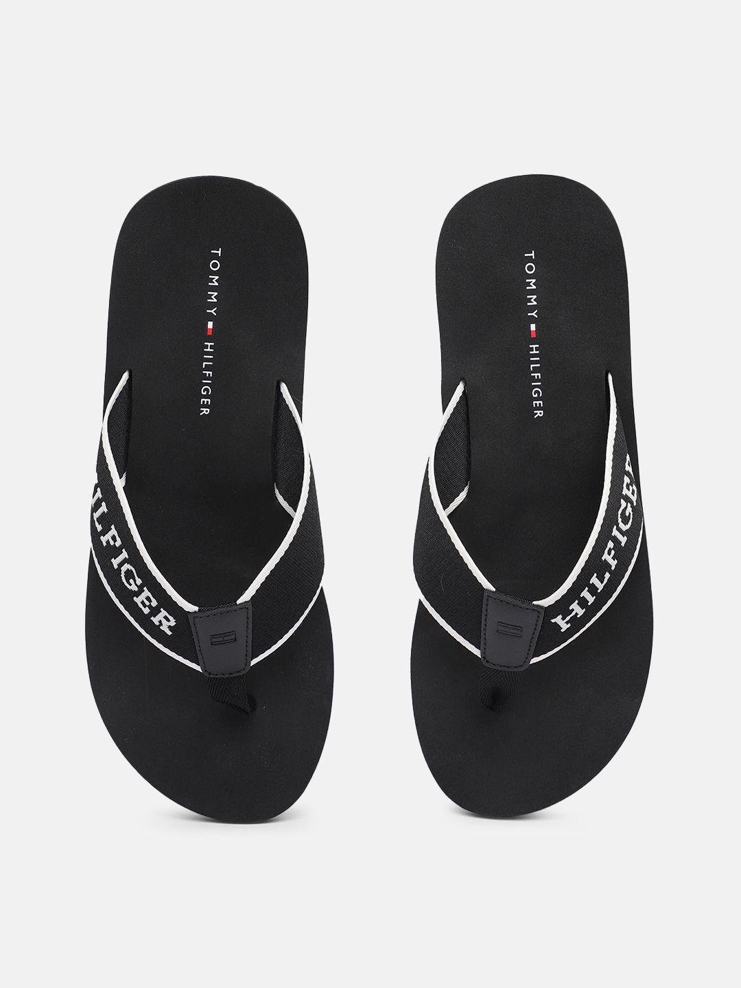 tommy hilfiger men brand logo printed thong flip-flops