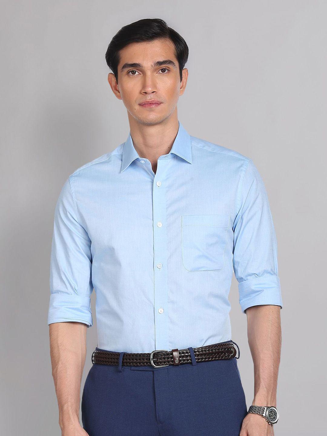 ad by arvind spread collar oxford formal shirt