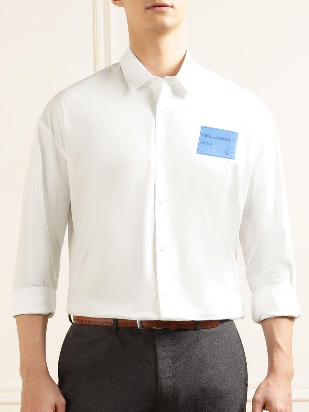 karl lagerfeld spread collar long sleeves formal shirt