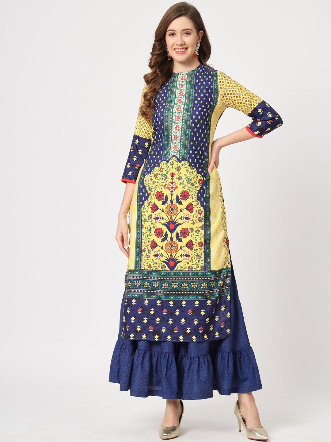 pannkh ethnic motifs printed kurta