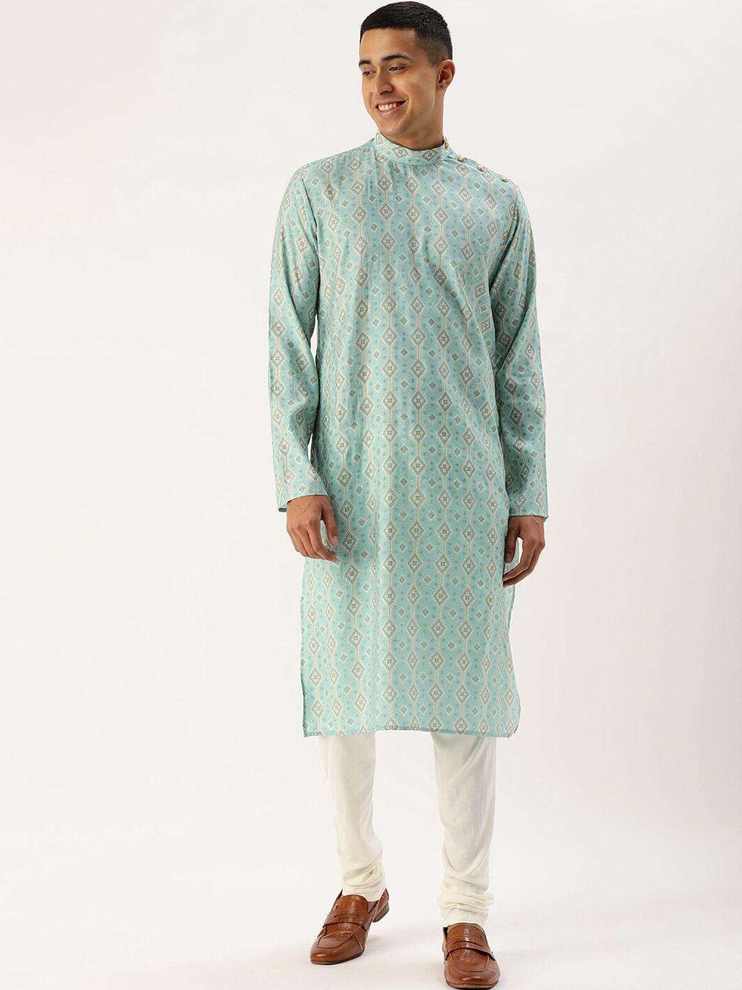 ethnovog ethnic motifs printed regular kurta with churidar