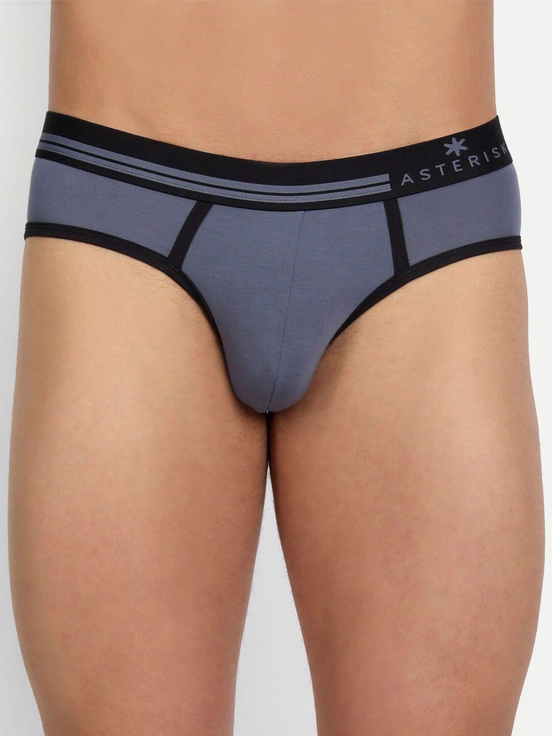 asterisk men mid-rise moisture absorption basic briefs