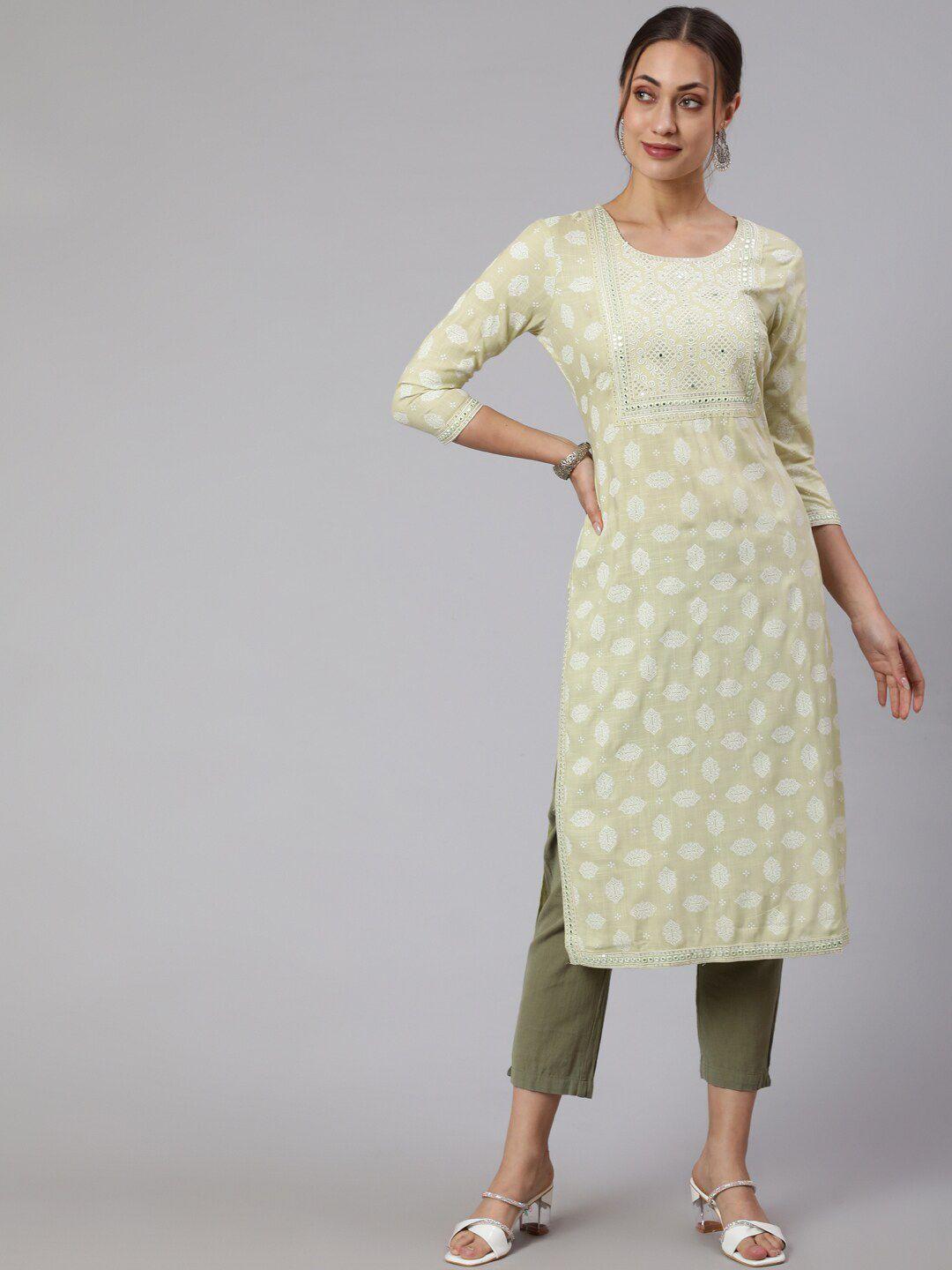 kalini floral embroidered kurti