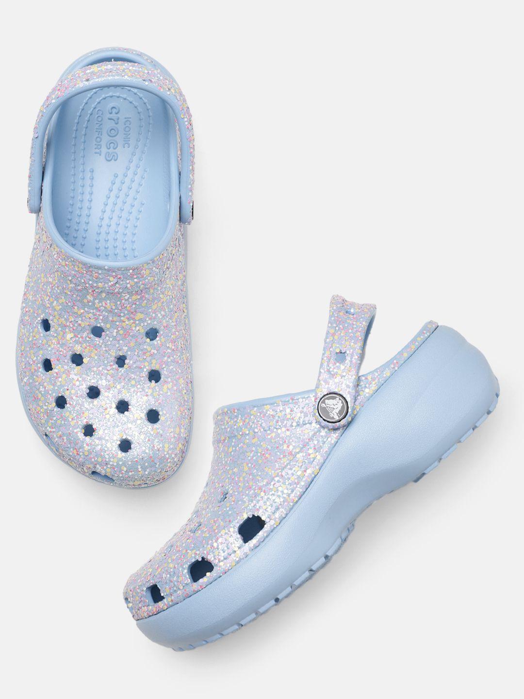 crocs women glitter embellished croslite clogs