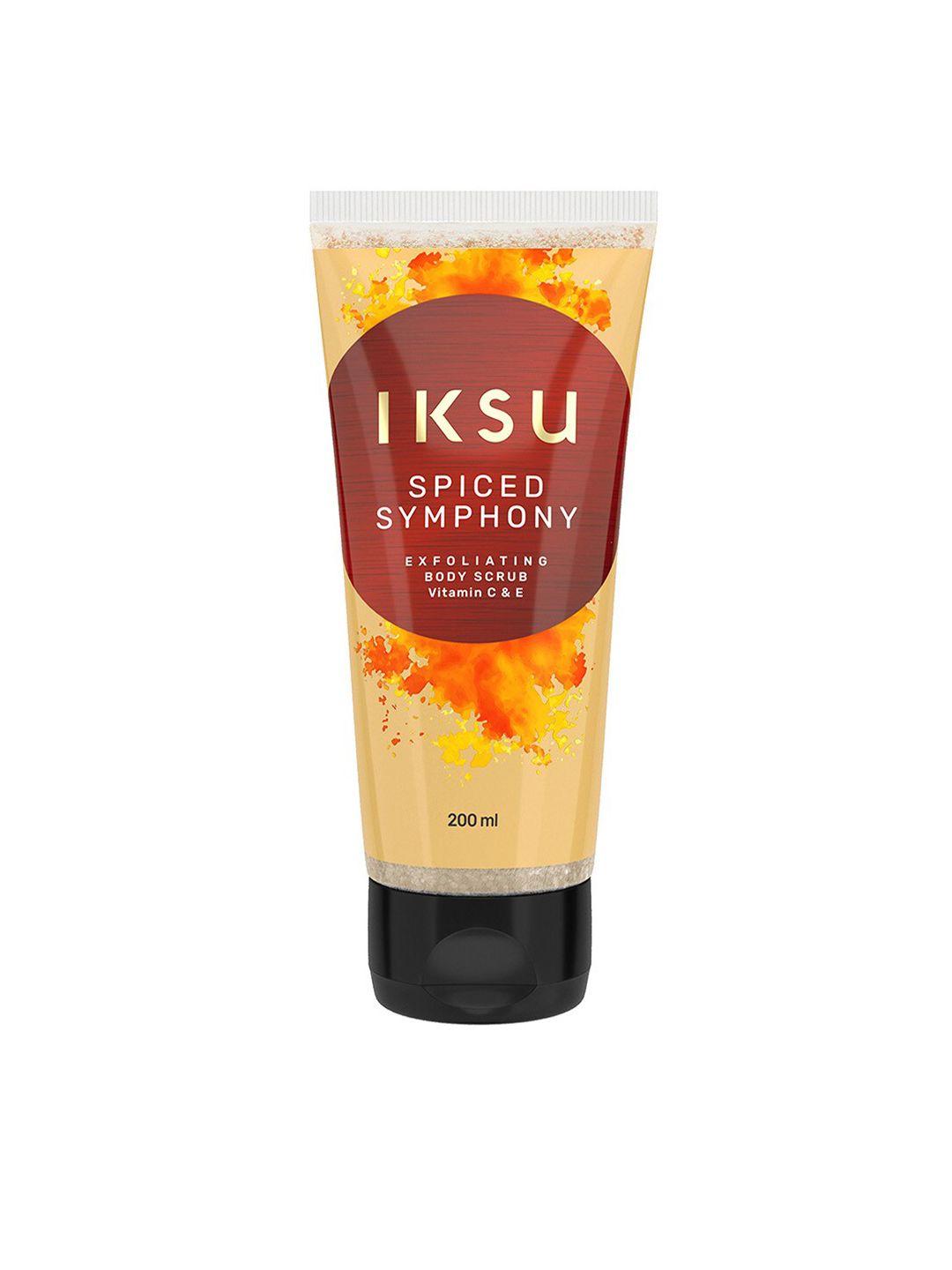 iksu by lifestyle spiced symphony exfoliating body scrub with vitamin c & e - 200ml