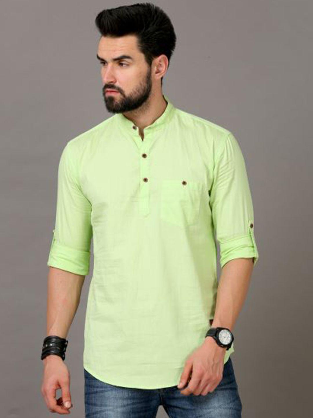 tallwalker band collar pure cotton straight kurta