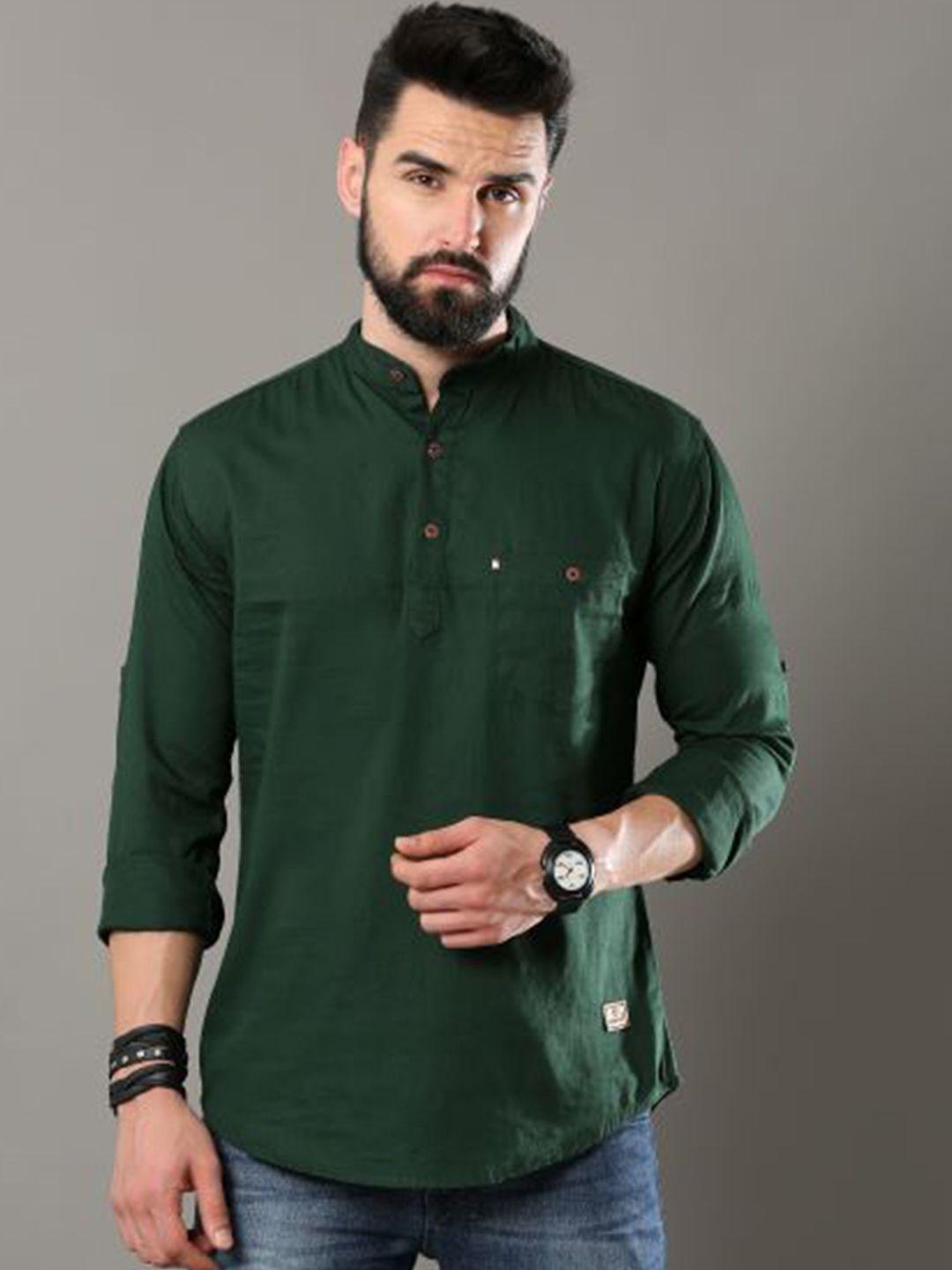 tallwalker band collar pure cotton straight kurta