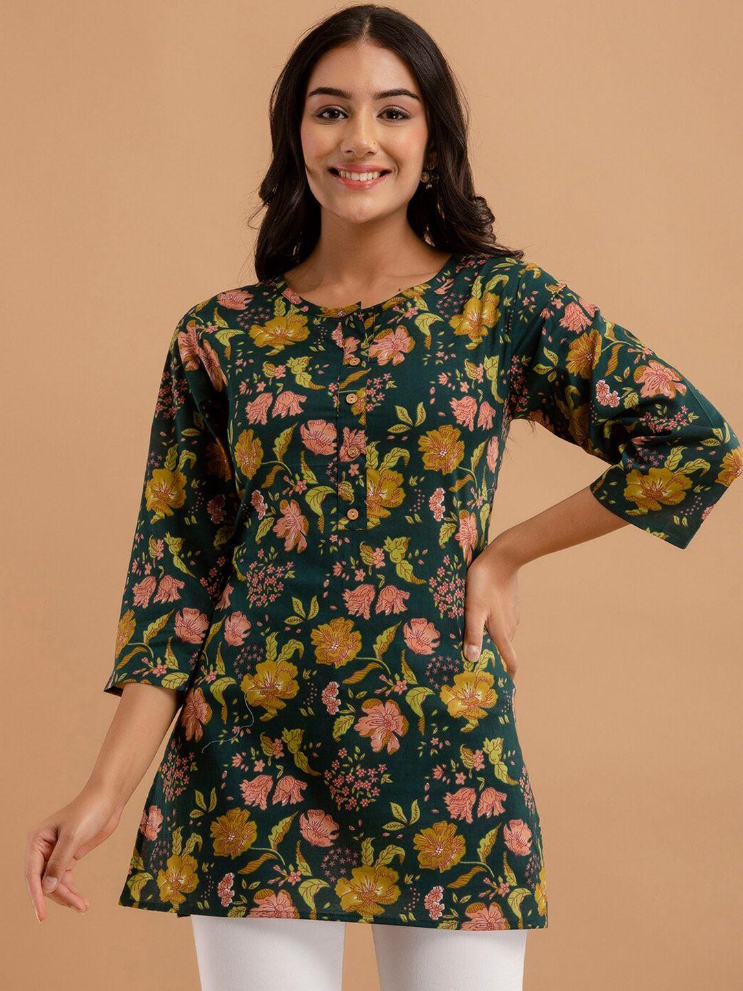 feranoid floral printed pure cotton kurti