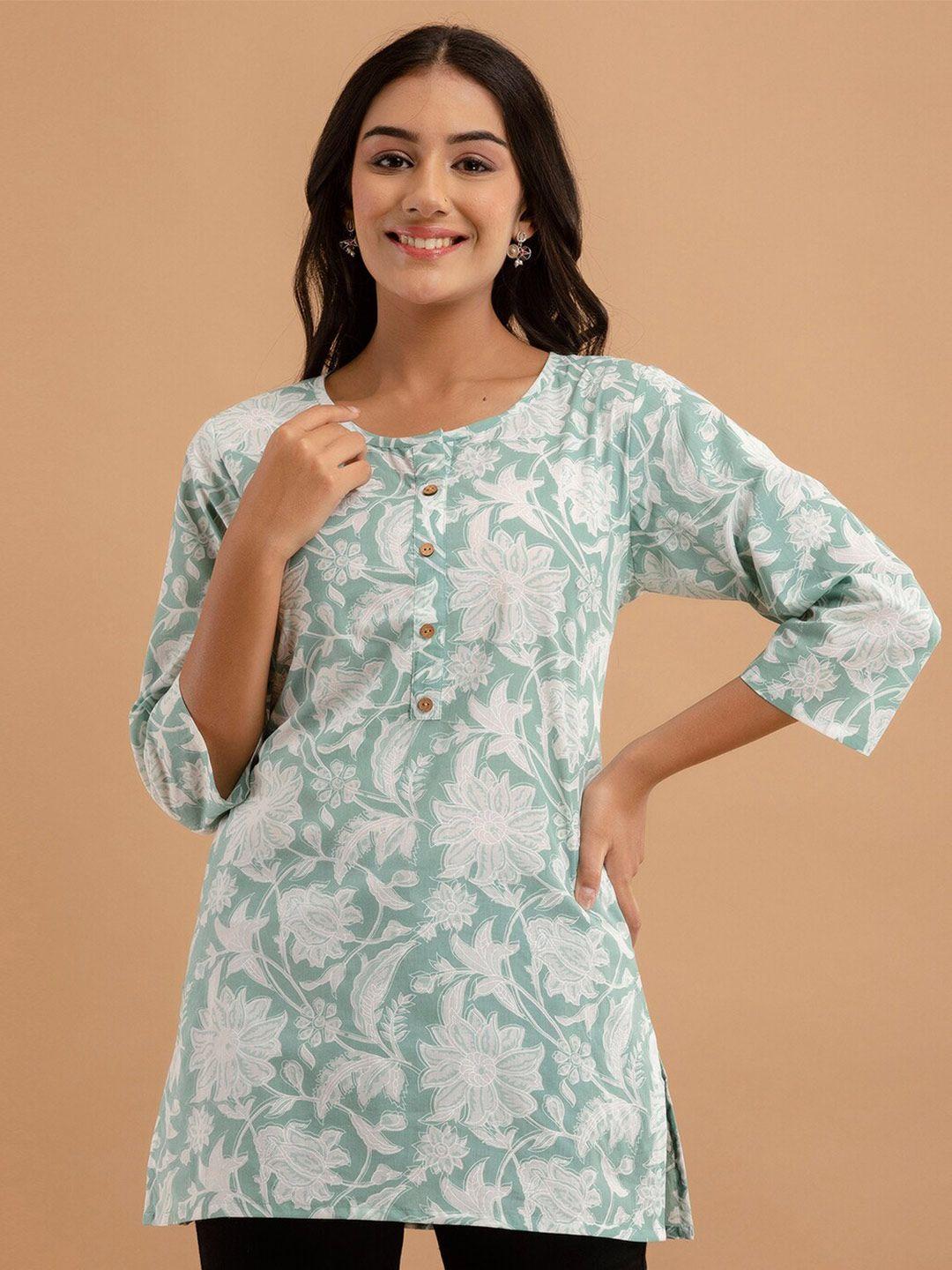 feranoid floral printed pure cotton kurti