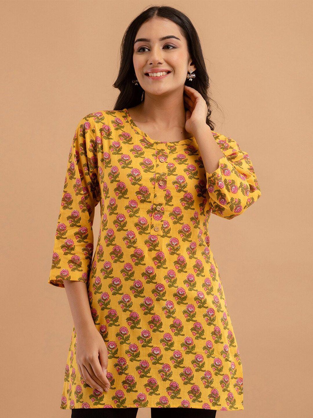 feranoid floral printed pure cotton kurti