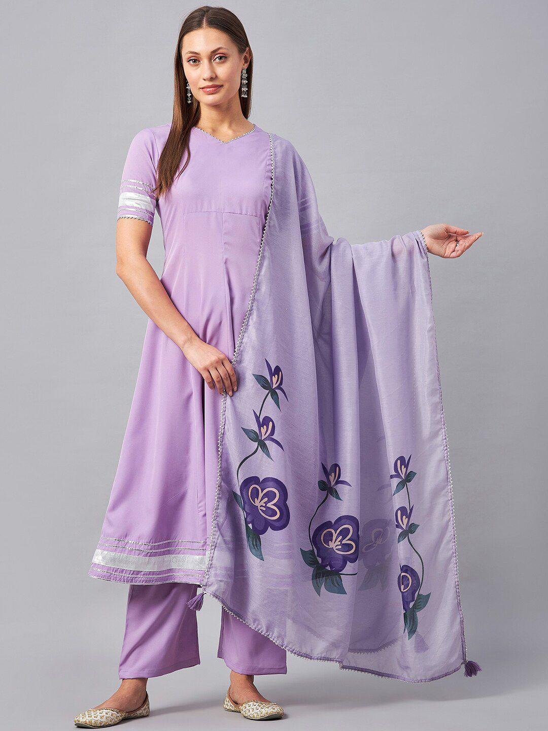 azira regular gotta patti straight kurta with palazzos & dupatta