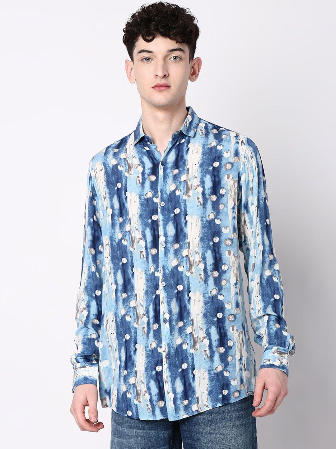 7shores classic opaque abstract printed casual shirt