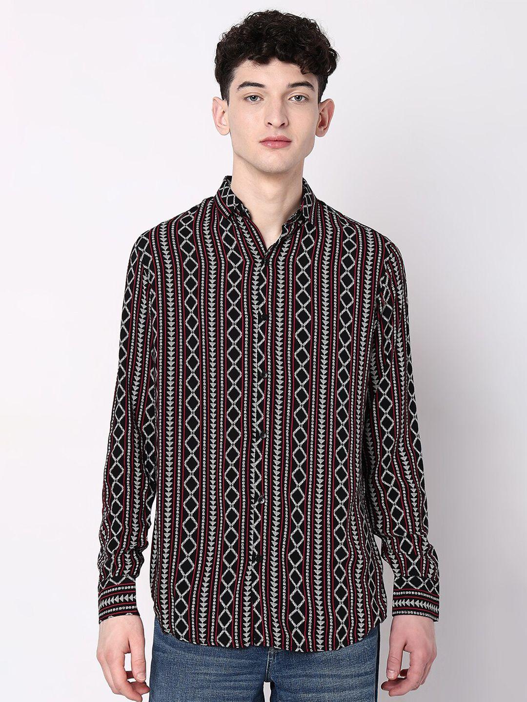 7shores classic geometric printed casual shirt