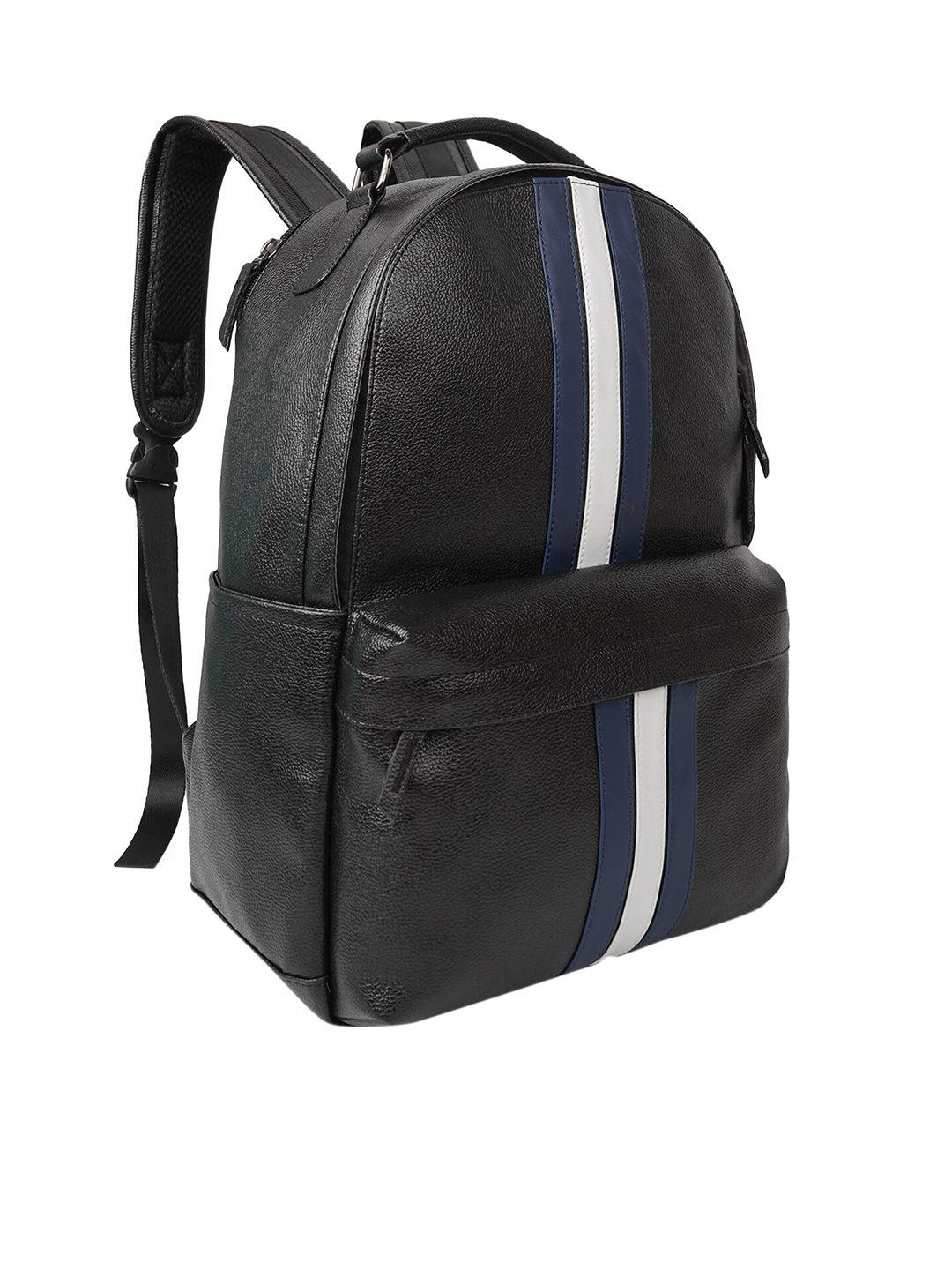 veneer unisex black & white striped backpack