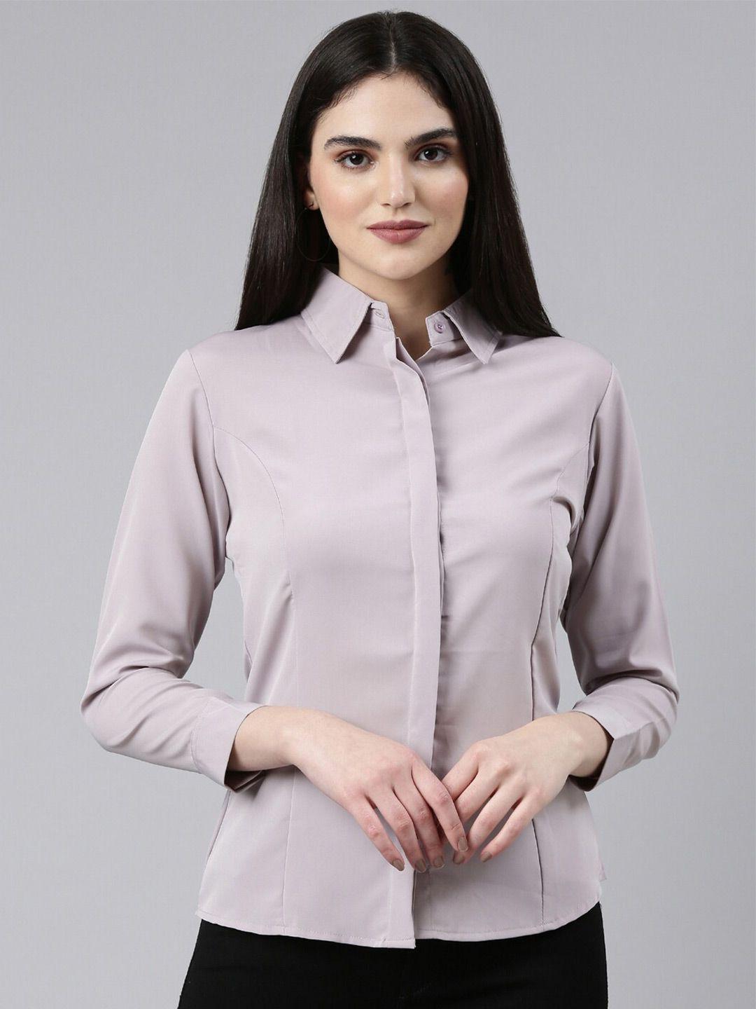 showoff spread collar classic fit opaque casual shirt