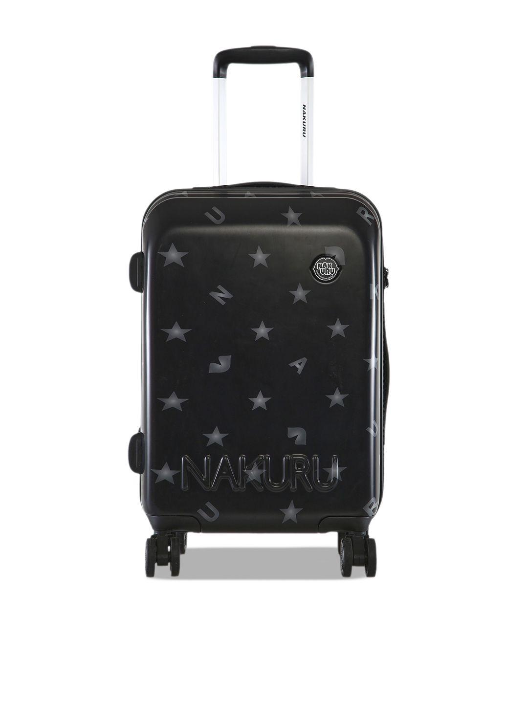 nakuru zebra printed hard-sided cabin trolley suitcase