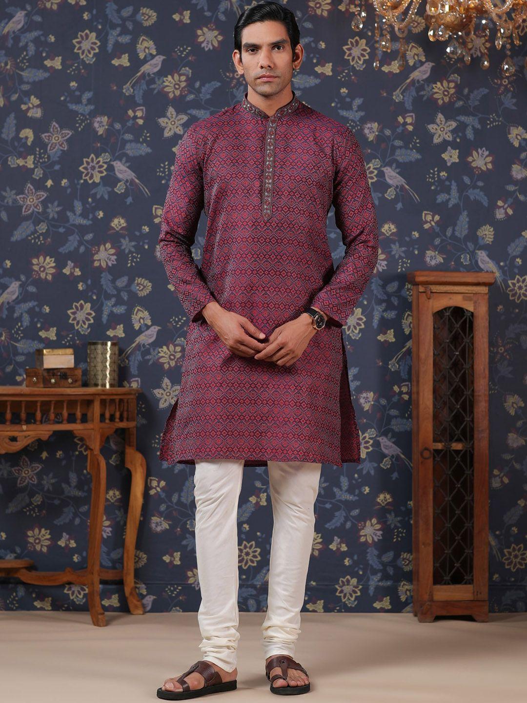 house of pataudi straight pure cotton kurta with churidar