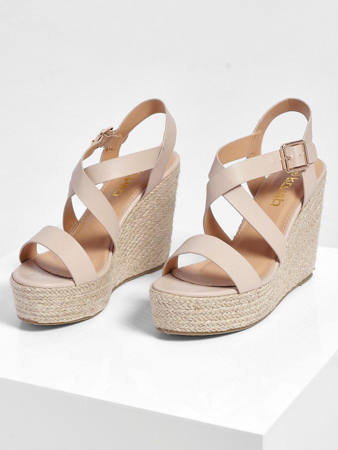 boohoo strappy espadrille wedges