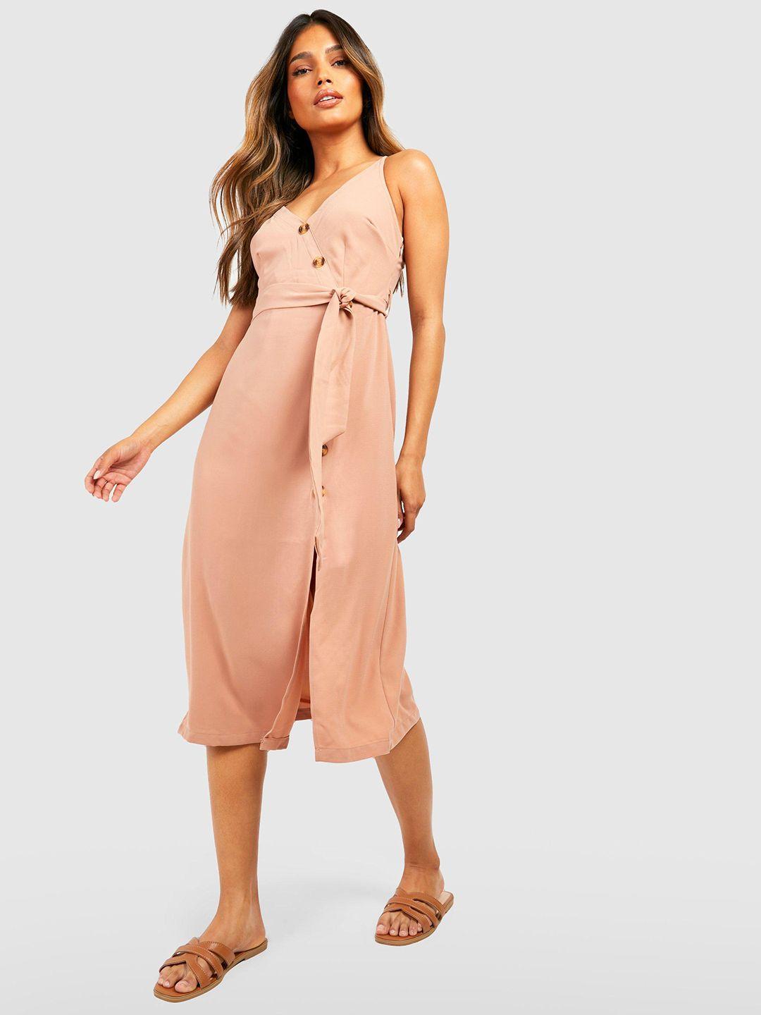 boohoo wrap midi dress