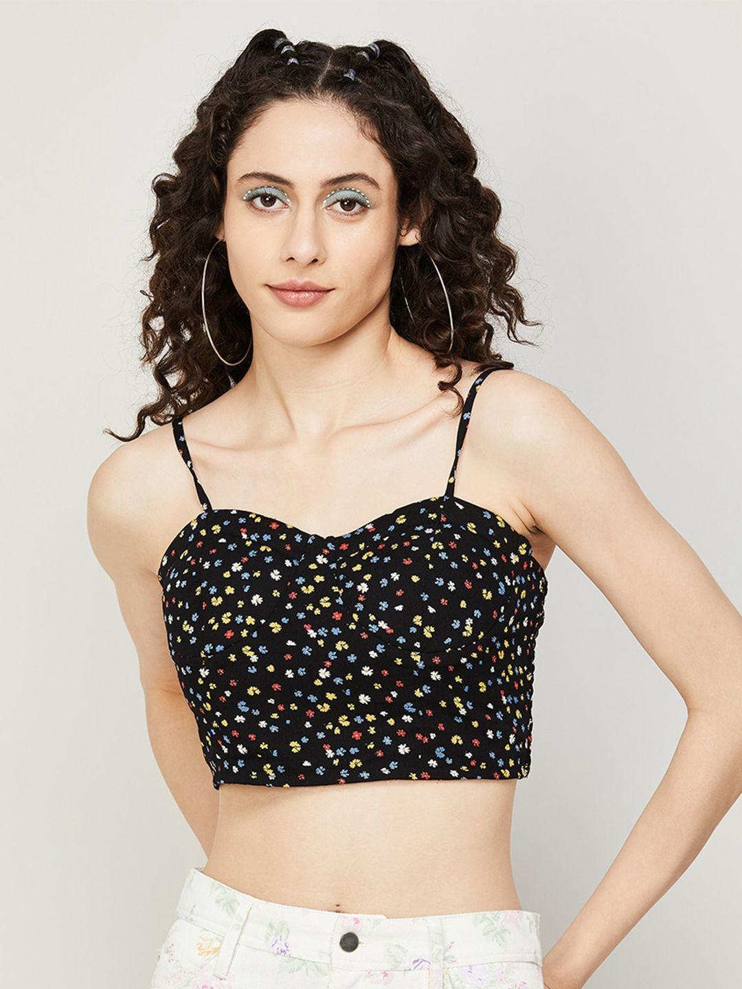 ginger by lifestyle floral print bralette crop top