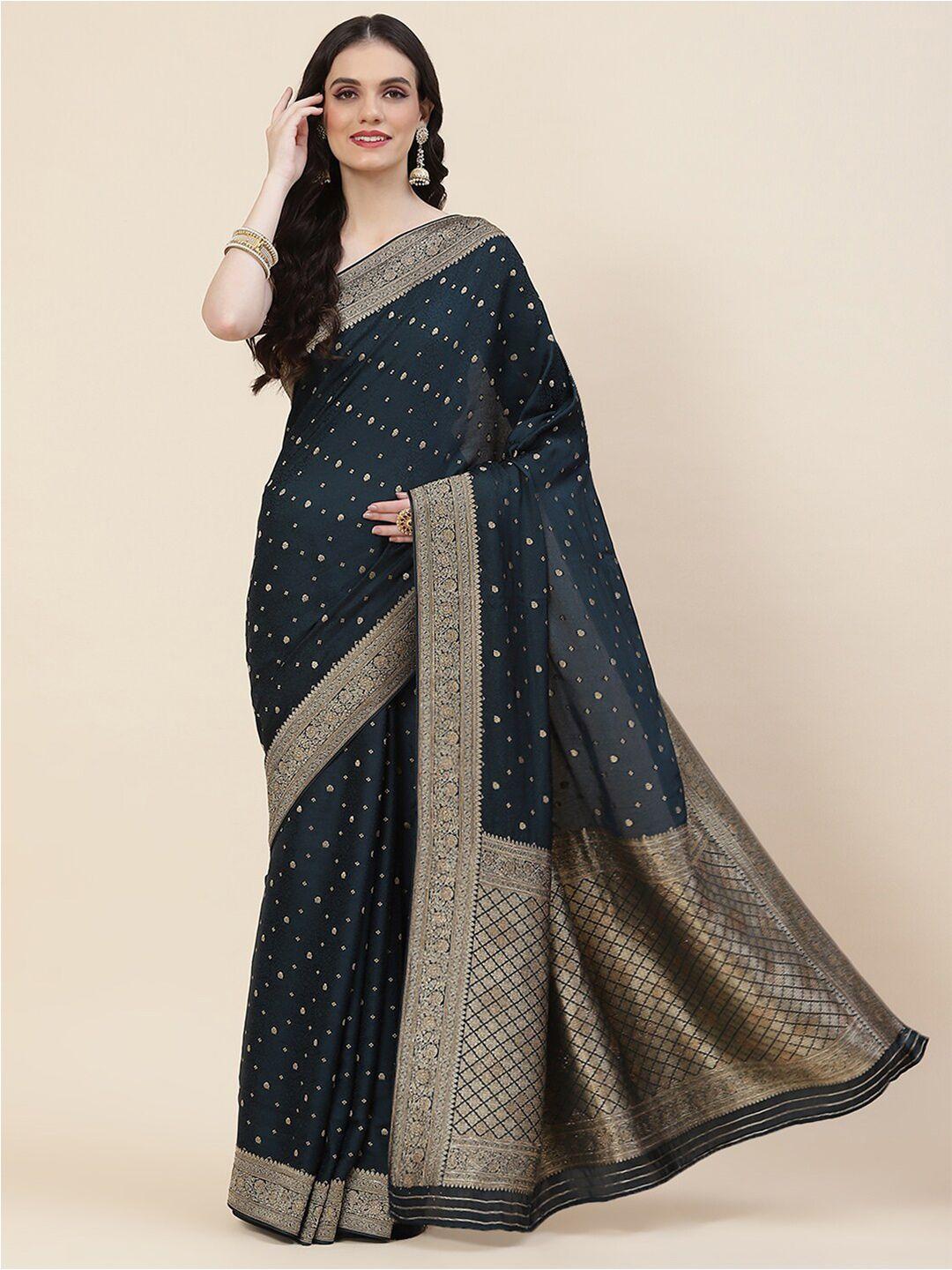 meena bazaar ethnic motif woven design zari saree