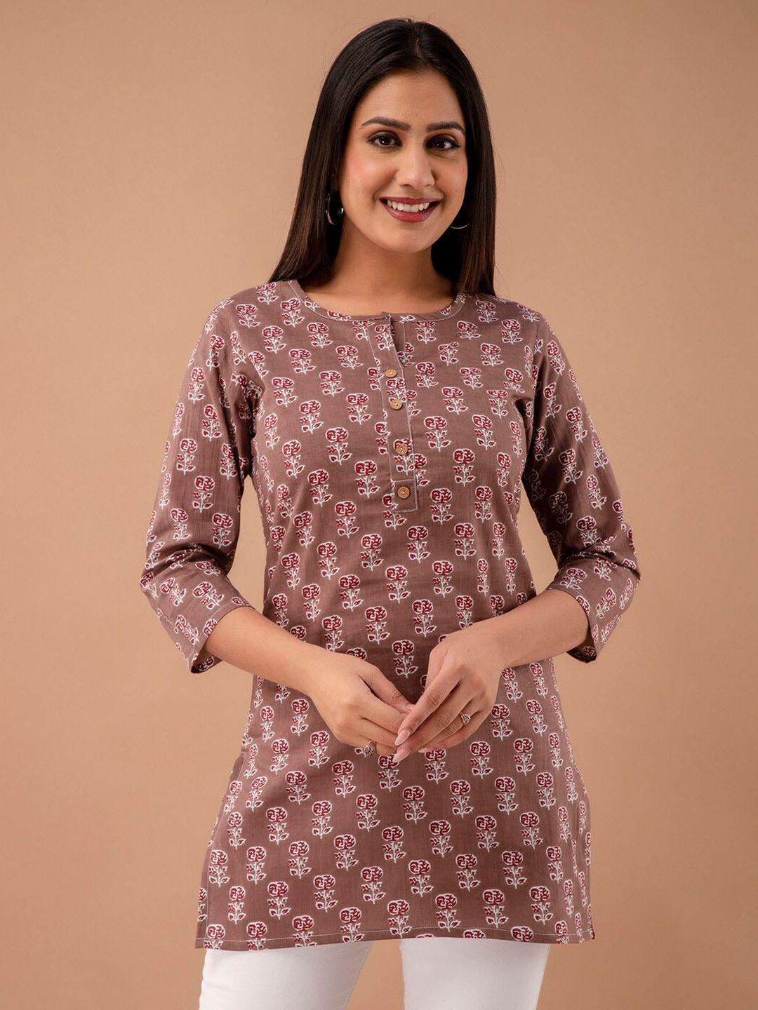 feranoid floral printed pure cotton kurti