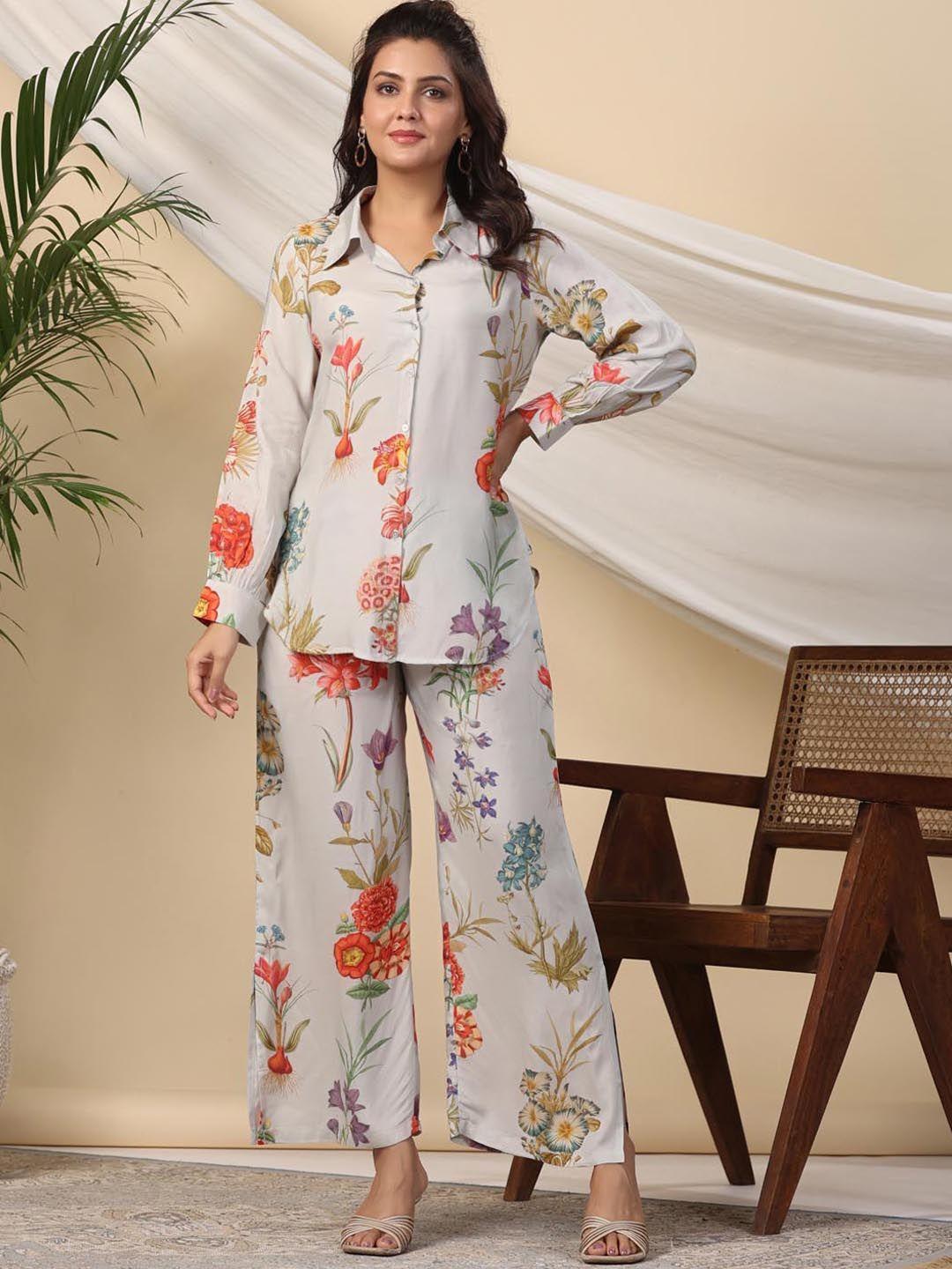 meena bazaar floral printed co-ord set