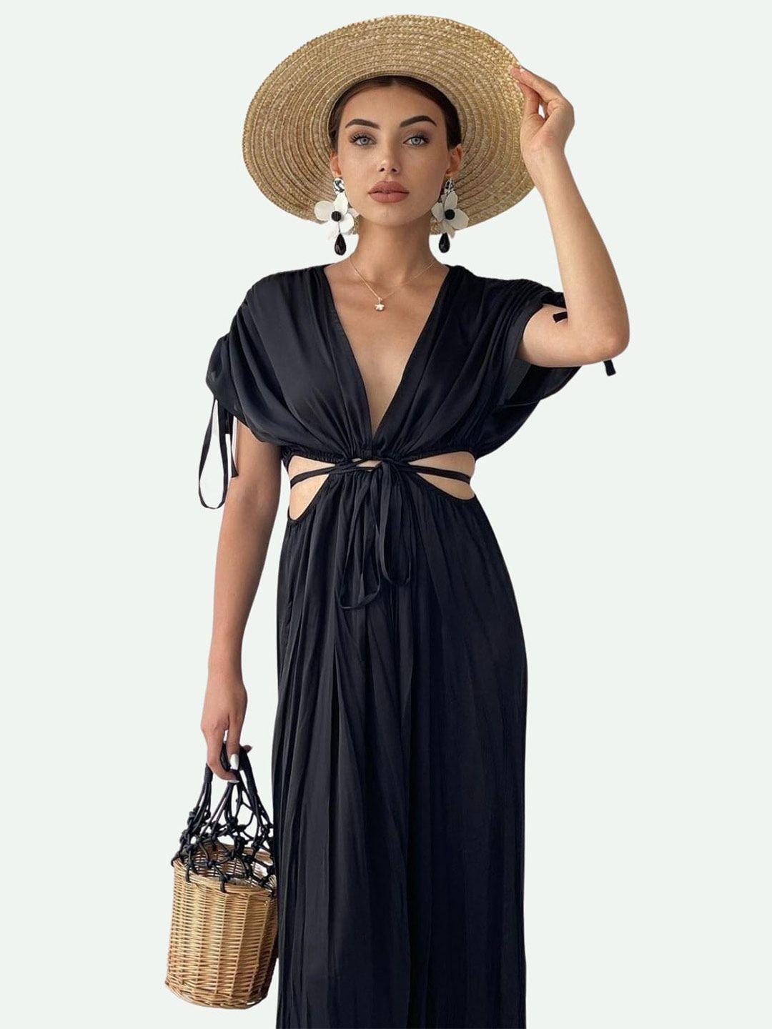 boldmiss black a-line maxi dress