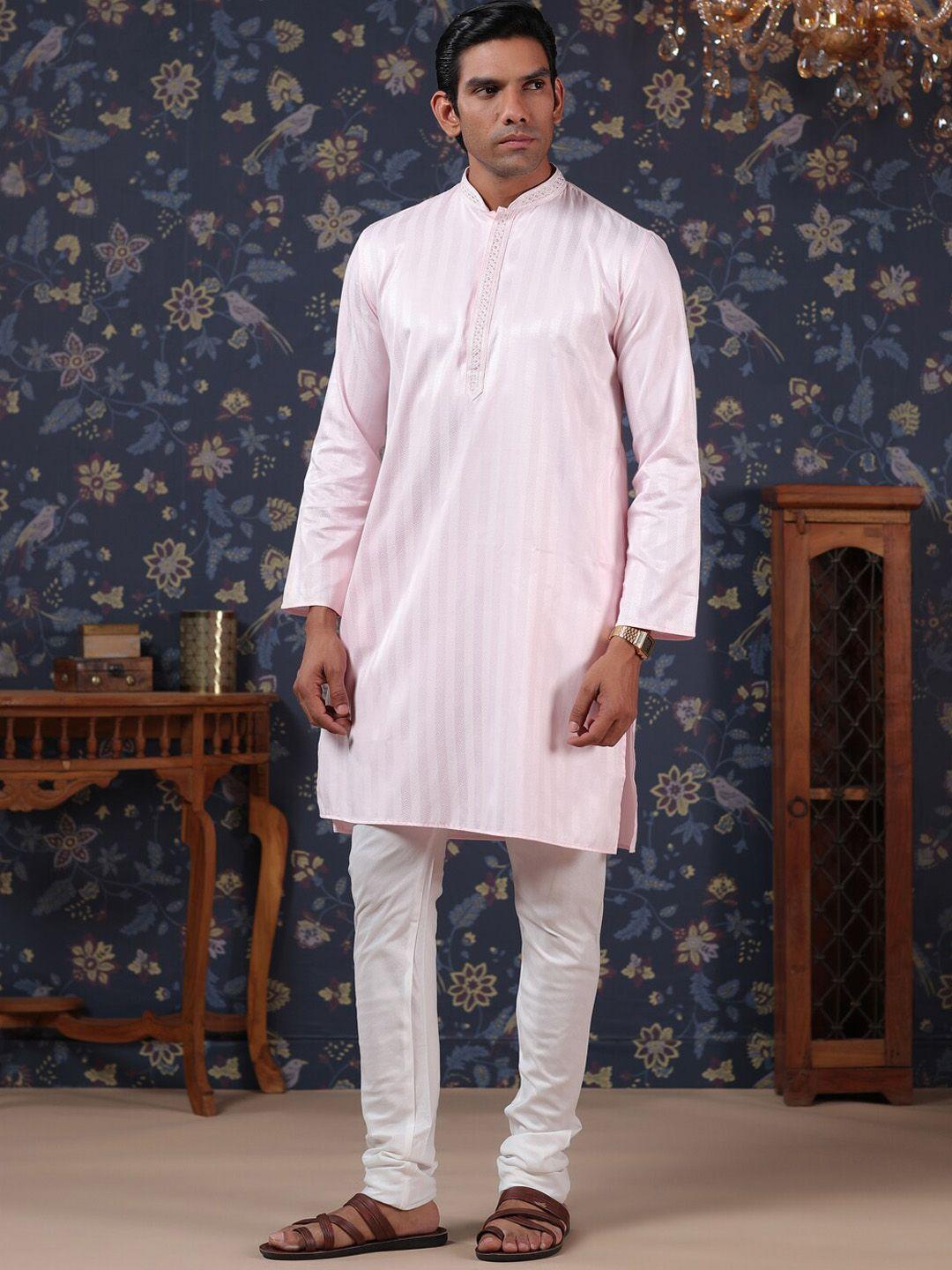 house of pataudi yoke-design kurta with churidar