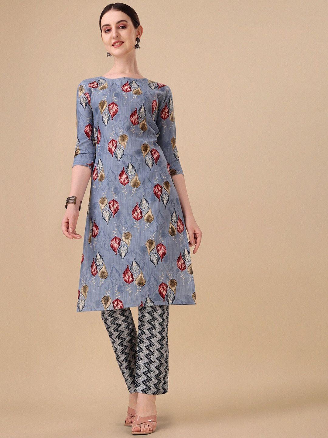 fashion basket ethnic motifs printed regular kurta with trousers