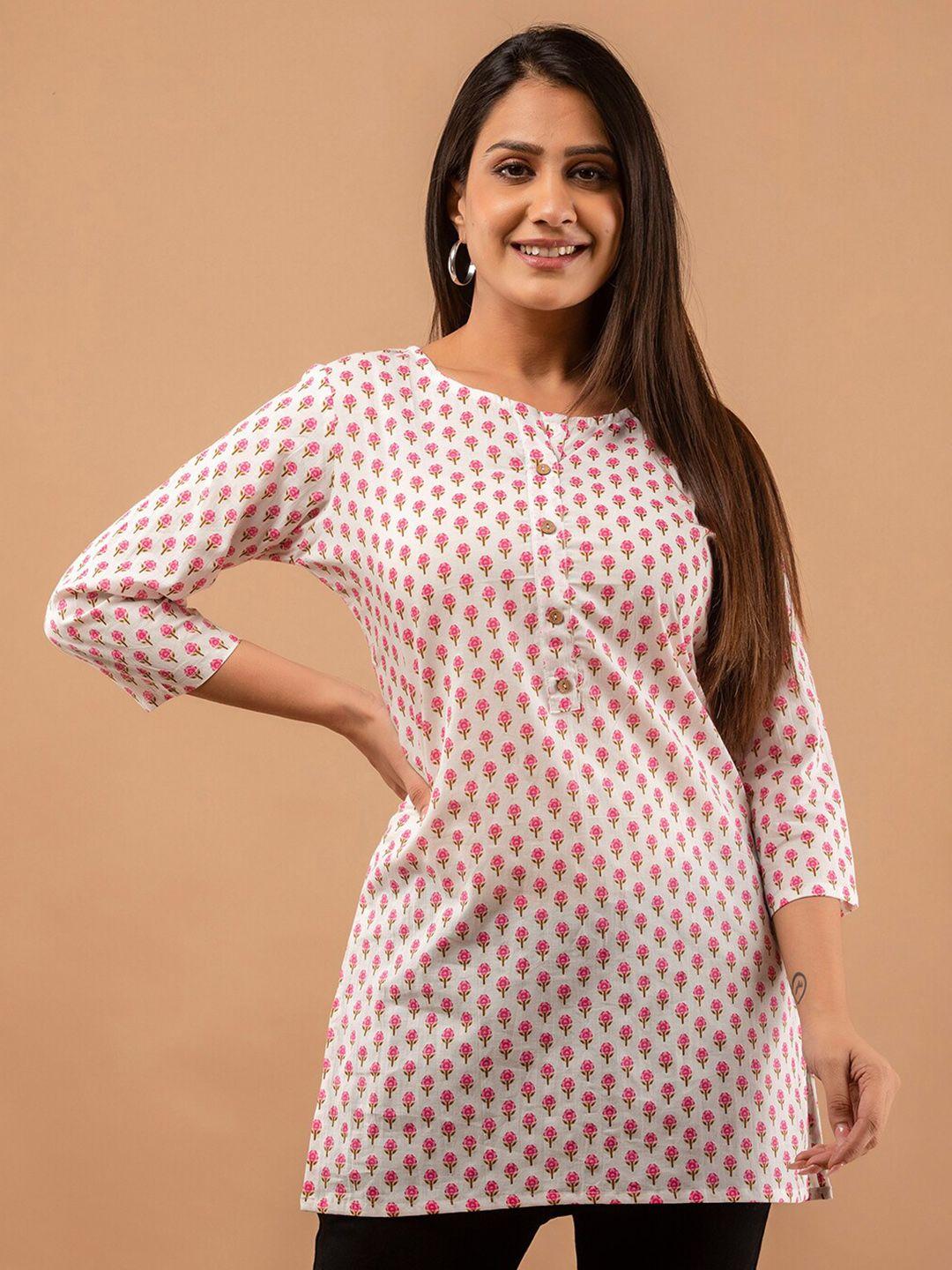 feranoid ethnic motifs printed pure cotton kurti