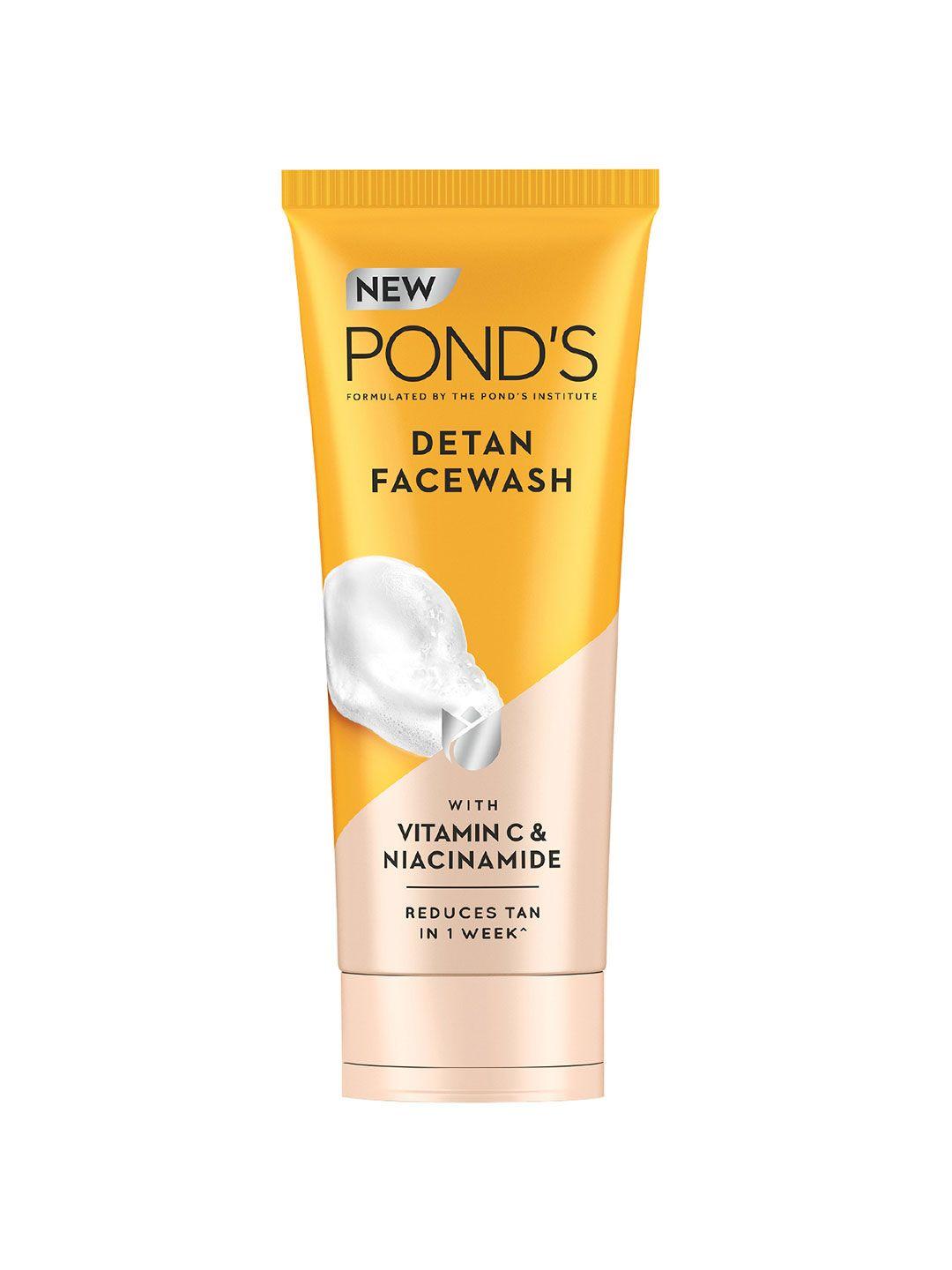 ponds detan face wash with vitamin c & niacinamide for tan reduction - 100g