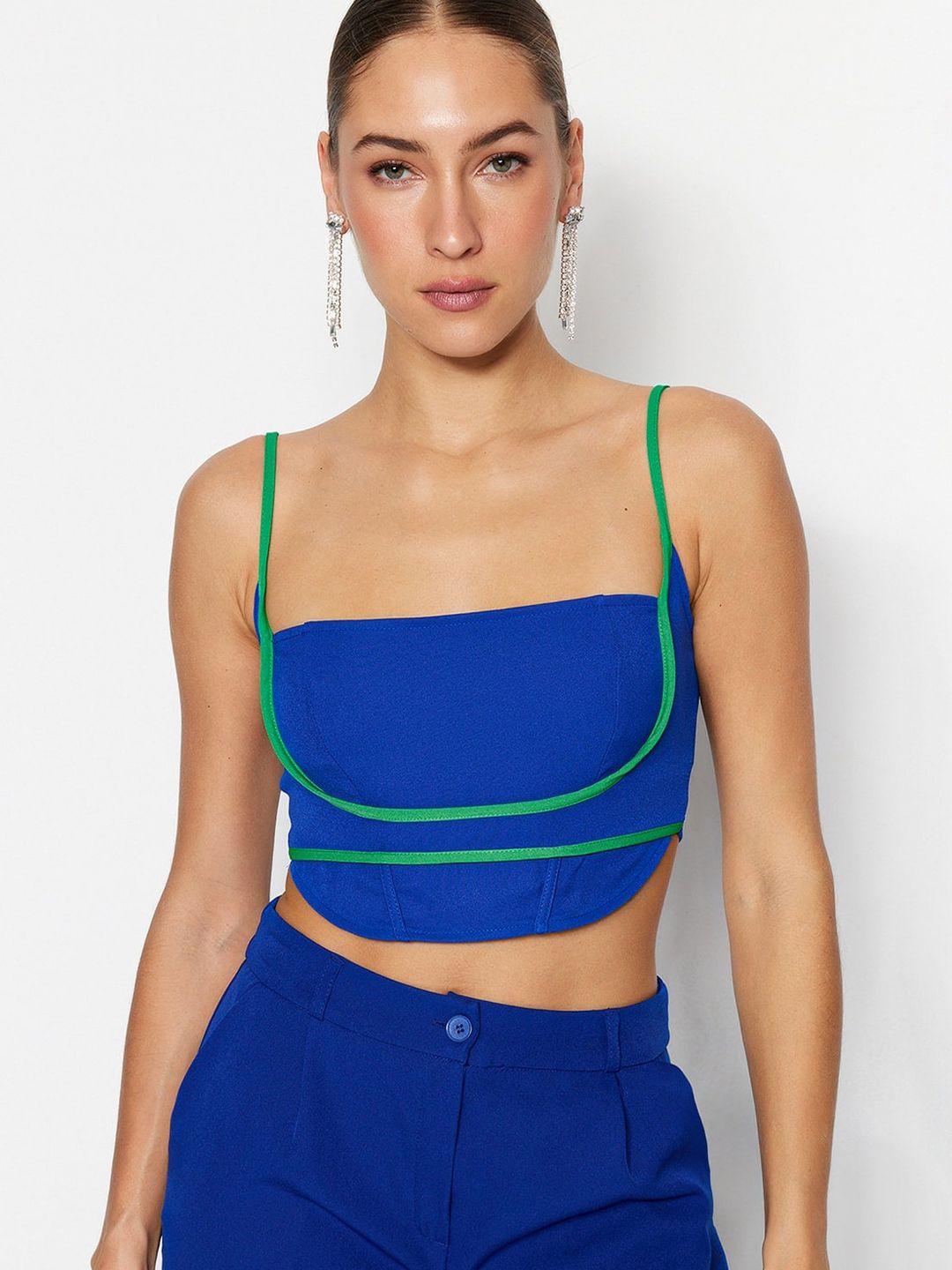 trendyol shoulder straps crop top