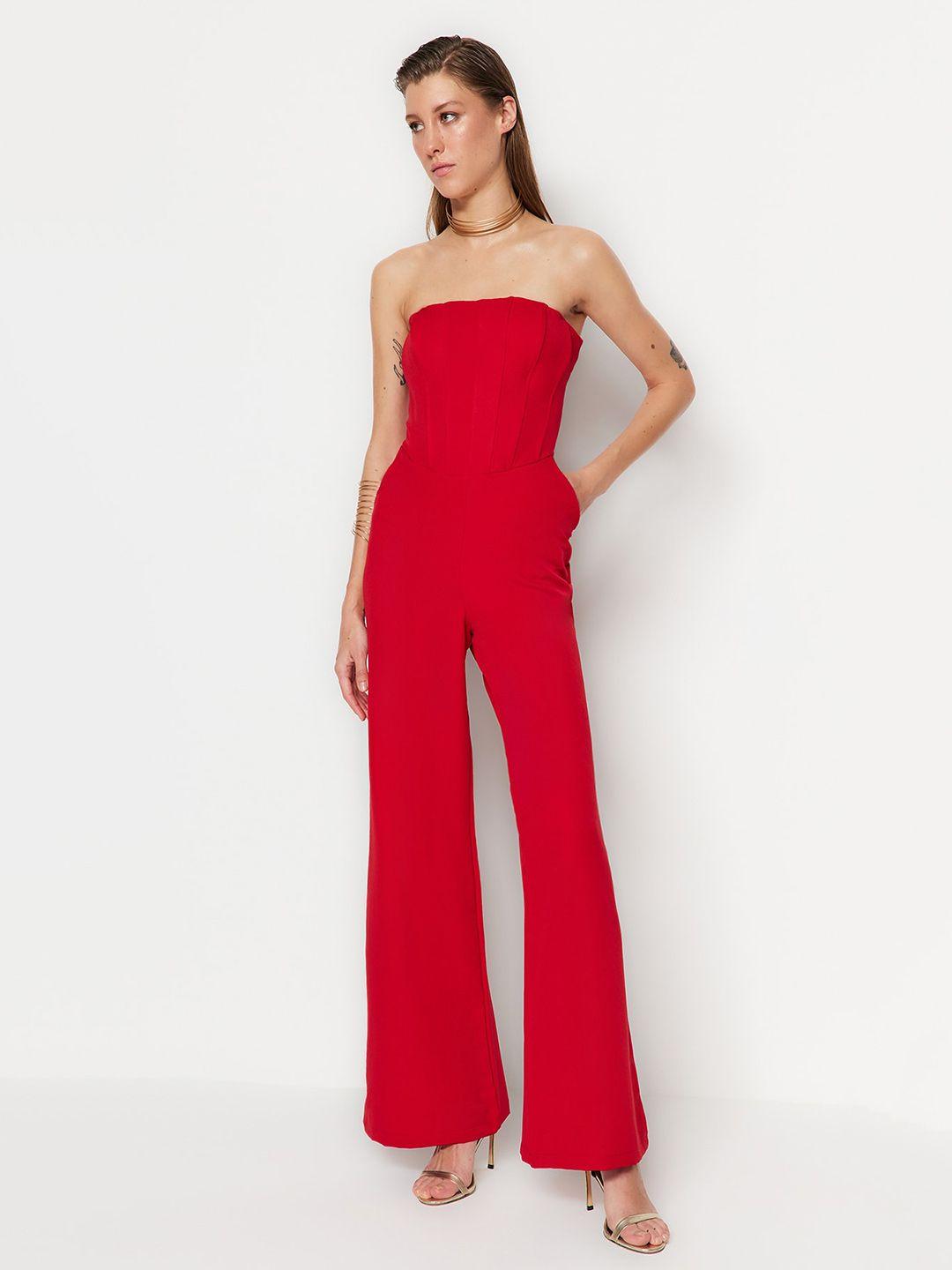 trendyol strapless basic jumpsuit