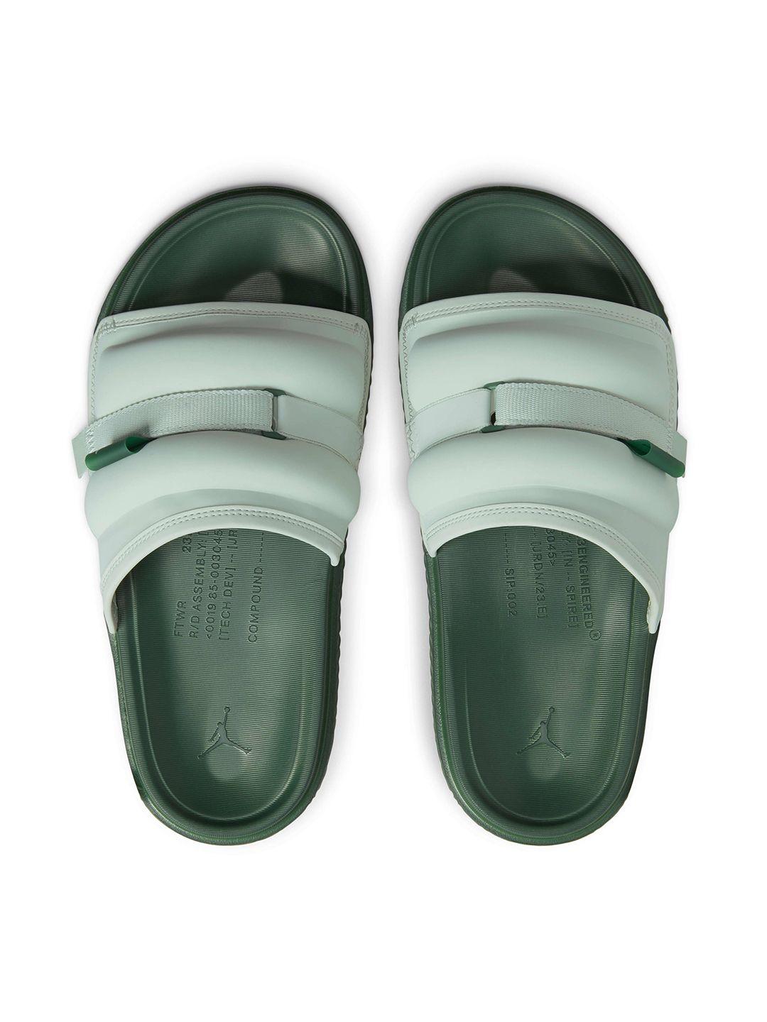 nike men green jordan super play sliders