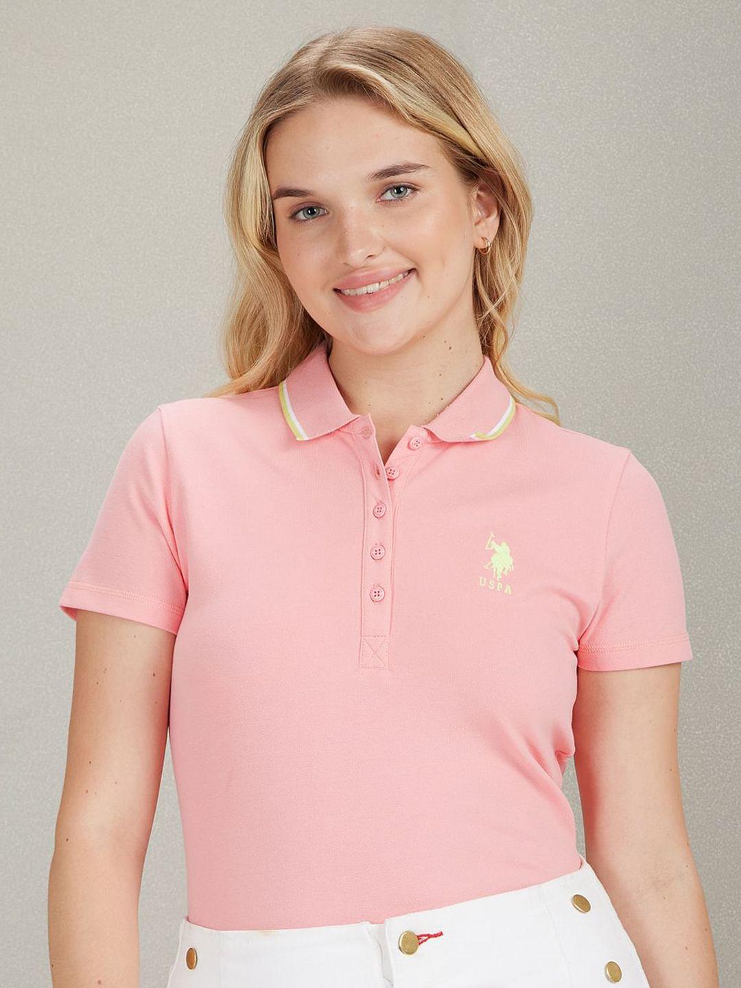 u.s. polo assn. women polo collar t-shirt