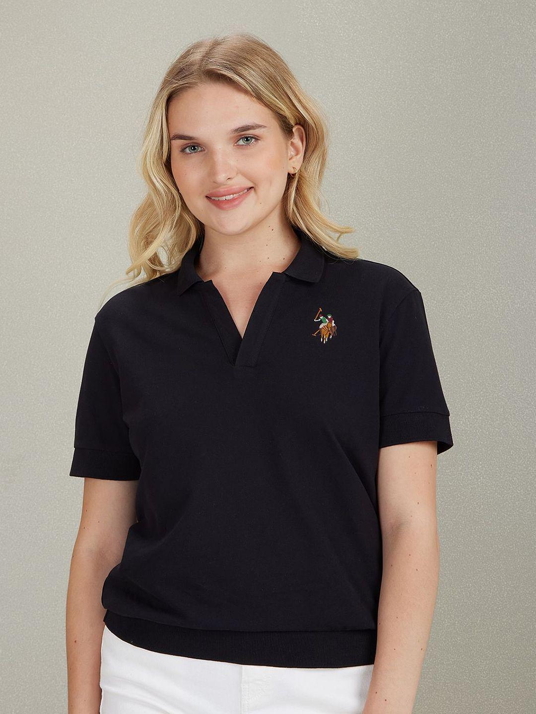 u.s. polo assn. women polo collar t-shirt